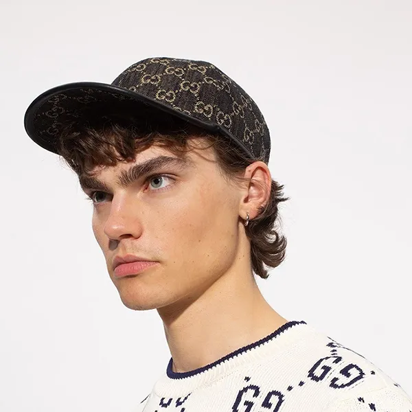 Mũ Gucci Common GG Denim Ball Cap Black 656206-3HAF8-1060 Màu Đen Size S