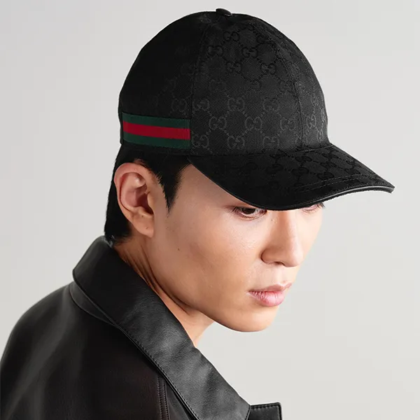 Mũ Gucci Original GG Canvas Baseball Cap With Detail 200035 KQWBG 1060 Màu Đen Size S - Mũ nón - Vua Hàng Hiệu