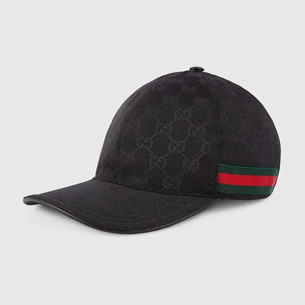 Mũ Gucci Original GG Canvas Baseball Cap With Detail 200035 KQWBG 1060 Màu Đen Size S - Mũ nón - Vua Hàng Hiệu