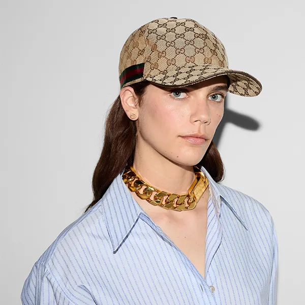 Mũ Gucci Original GG Canvas Baseball Cap With Detail 200035 KQWBG 9791 Màu Be Size L - Mũ nón - Vua Hàng Hiệu
