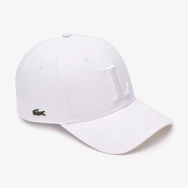Mũ Lacoste Unisex 3D Embroidered Baseball Cap RK0342 54G 001 Màu Trắng - Mũ nón - Vua Hàng Hiệu