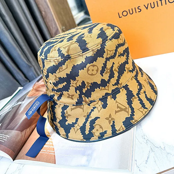 Mũ Louis Vuitton LV 2 Mặt Tigergram Reversible Bucket Hat Màu Đen - Mũ nón - Vua Hàng Hiệu