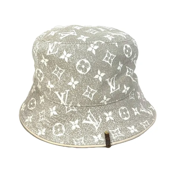 Mũ Louis Vuitton LV Bucket Hat Monogram Jacquard Denim M7058S Màu Be Nhạt Size S - Mũ nón - Vua Hàng Hiệu