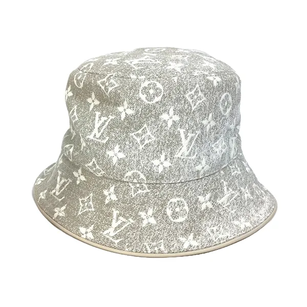 Mũ Louis Vuitton LV Bucket Hat Monogram Jacquard Denim M7058S Màu Be Nhạt Size S - Mũ nón - Vua Hàng Hiệu