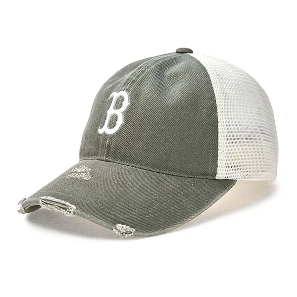 Mũ MLB Basic Washed Mesh Boston Red Sox 3AMCB0153-43KAL Màu Khaki - Mũ nón - Vua Hàng Hiệu