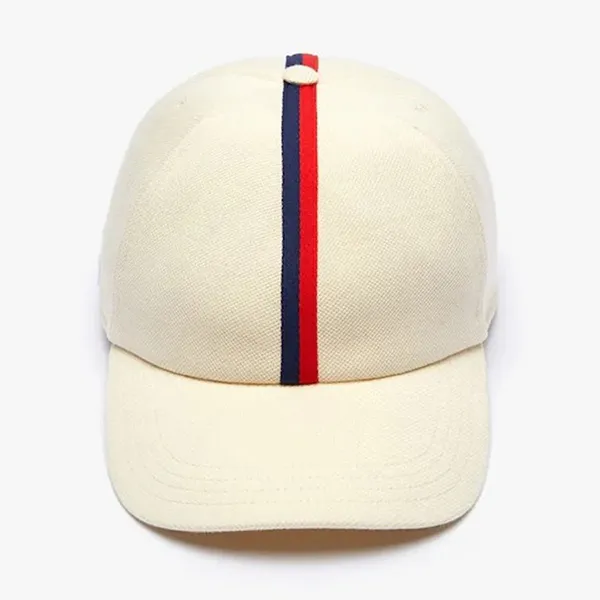 Mũ Nam Lacoste Tricolor Band Cotton Piqué Cap RK9394-056 Màu Kem - Mũ nón - Vua Hàng Hiệu