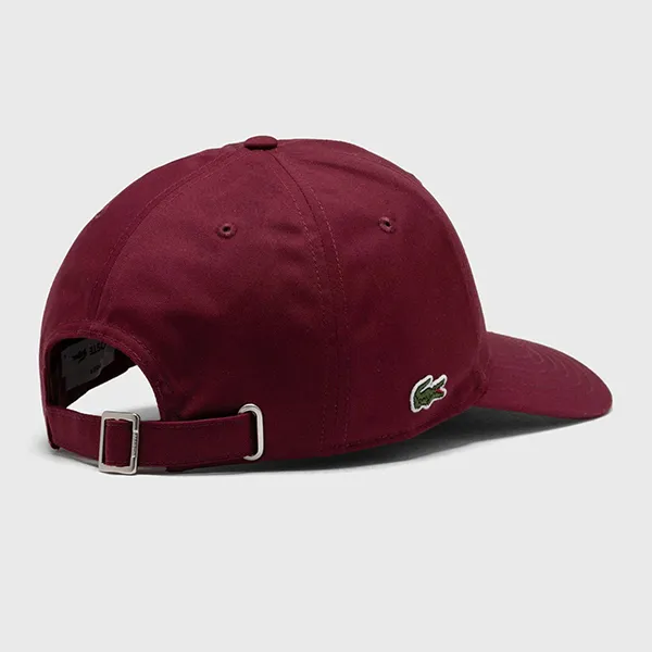 Mũ Lacoste 3D Embroidered Cotton Twill Baseball Cap RK0342 54G IXZ Màu Đỏ Đô - Mũ nón - Vua Hàng Hiệu