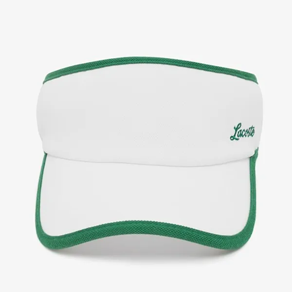 Mũ Nửa Đầu Lacoste Color Point Golf Sun Visor Cap RK232E 54G 001 Màu Trắng