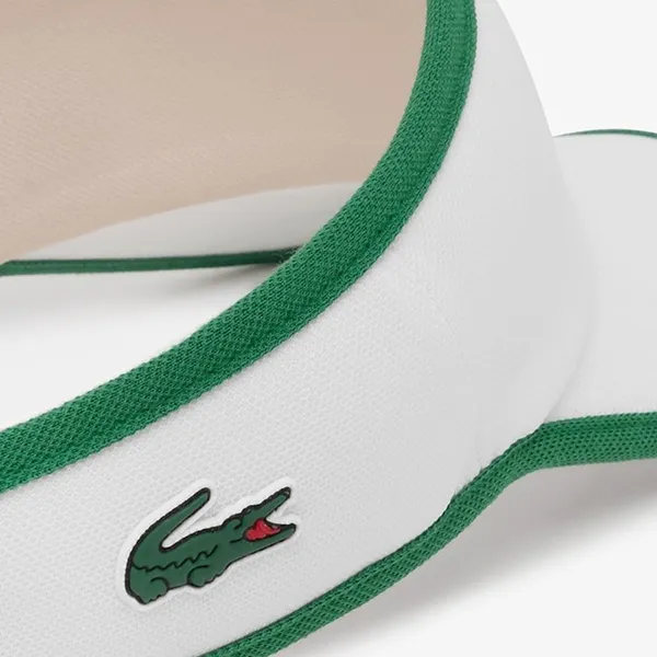 Mũ Nửa Đầu Lacoste Color Point Golf Sun Visor Cap RK232E 54G 001 Màu Trắng