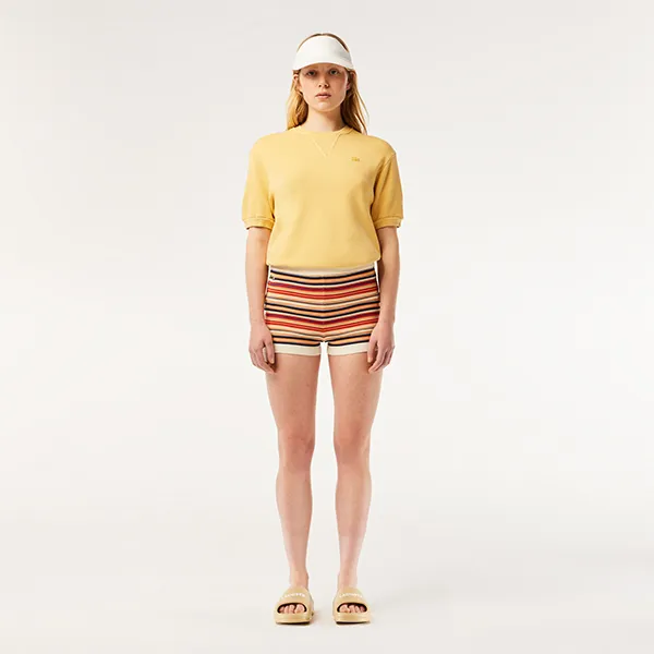 Mũ Nửa Đầu Lacoste Cotton Piqué Visor RK6002 54G 70V Màu Trắng