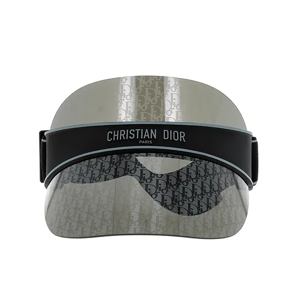 Mũ Nửa Đầu Nữ Dior Eyewear Monogrammed Visor Cap CLUBV1U11A8 Màu Xám Đen - Mũ nón - Vua Hàng Hiệu
