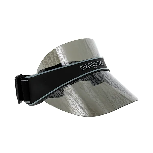 Mũ Nửa Đầu Nữ Dior Eyewear Monogrammed Visor Cap CLUBV1U11A8 Màu Xám Đen - Mũ nón - Vua Hàng Hiệu