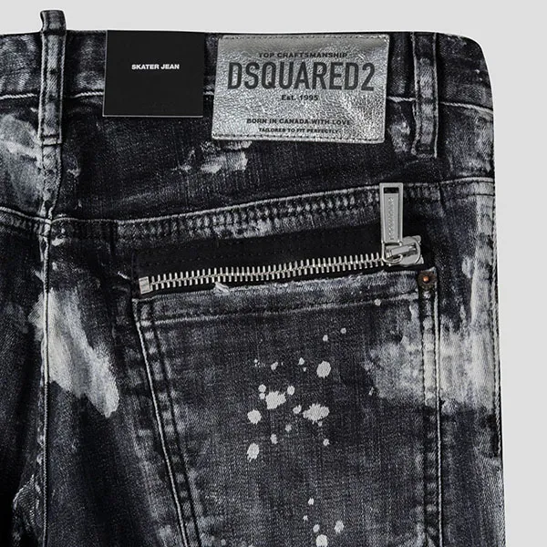 Quần Jean Nam Dsquared2 Black Τide Skater Fit S71LB1283 S30357 900 Màu Đen Size 46 - Thời trang - Vua Hàng Hiệu