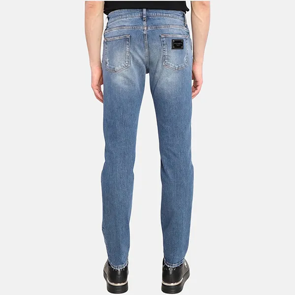 Quần Jean Nam Dolce & Gabbana D&G Wash Rách 2 Đùi Slim GY07CD G8HA9 Màu Xanh Size 44 - Thời trang - Vua Hàng Hiệu