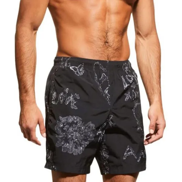 Quần Short Nam Alexander McQueen Swim Shorts 7113014419Q Màu Đen Size M - Thời trang - Vua Hàng Hiệu