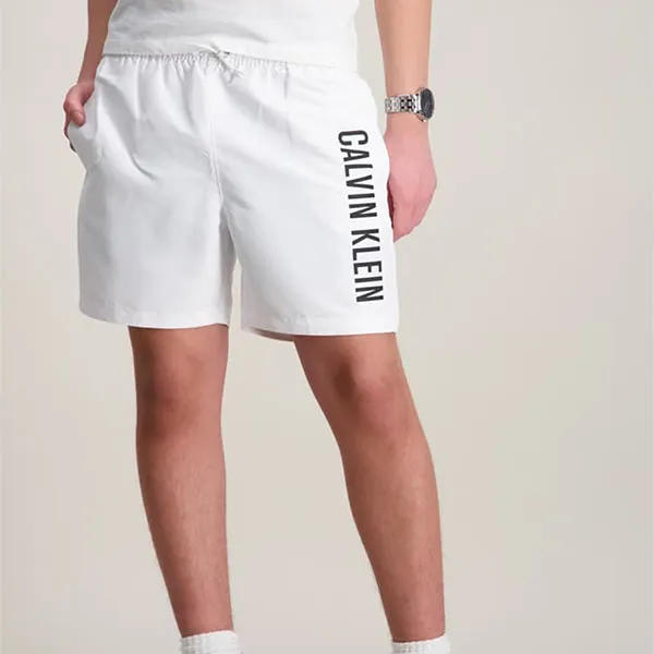 Quần Short Nam Calvin Klein CK Weiss Medium Drawstring Jungen Màu Trắng Size L
