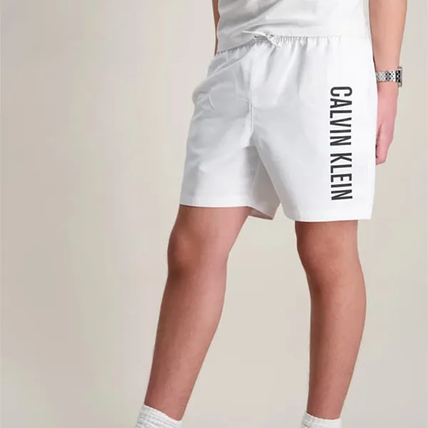 Quần Short Nam Calvin Klein CK Weiss Medium Drawstring Jungen Màu Trắng Size L