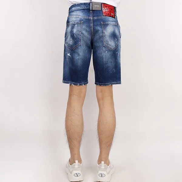 Quần Short Nam Dsquared2 Red Tab S74MU0674 Màu Xanh Size 48