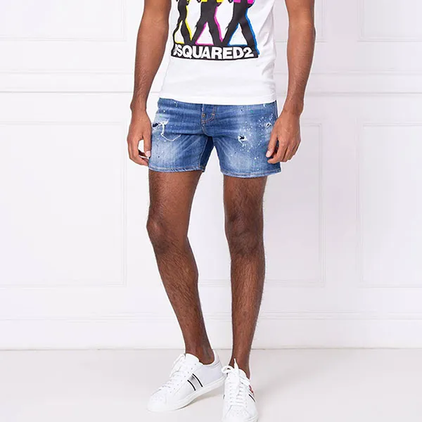 Quần Short Nam Dsquared2 Shorts Squared Crotch S74MU0520 S30342 Màu Xanh Dương Size 50 - Thời trang - Vua Hàng Hiệu