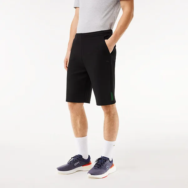 Quần Short Nam Lacoste Men's Regular Fit Stretch Cotton GH1786 031 Màu Đen Size 3