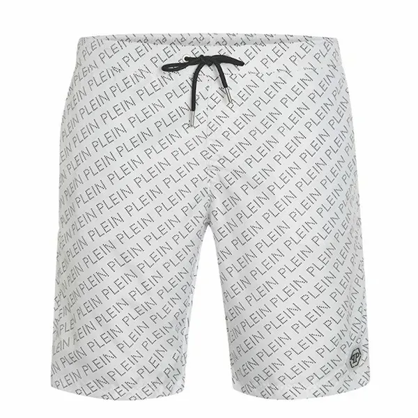 Quần Short Nam Philipp Plein Logo Swimming Trunk CUPP13M01 Màu Trắng Size S