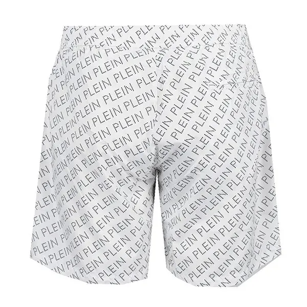 Quần Short Nam Philipp Plein Logo Swimming Trunk CUPP13M01 Màu Trắng Size S