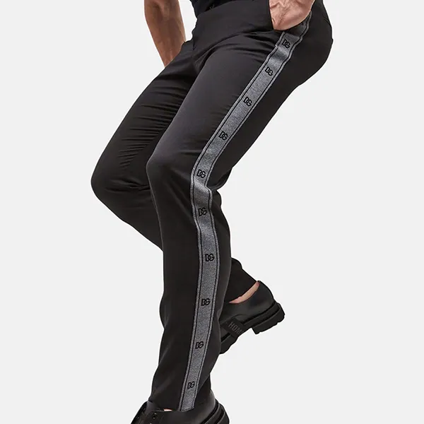 Quần Tây Nam Dolce & Gabbana D&G Chữ Chạy Dọc GVRHET FUBAF Màu Đen Size 44 - Thời trang - Vua Hàng Hiệu