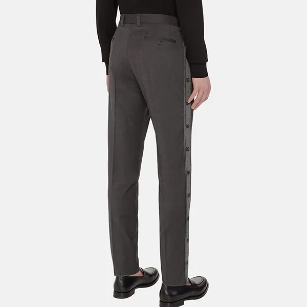 Quần Tây Nam Dolce & Gabbana D&G Chữ Chạy Dọc GVRHET FUBAF Màu Ghi Xám Size 44 - Thời trang - Vua Hàng Hiệu