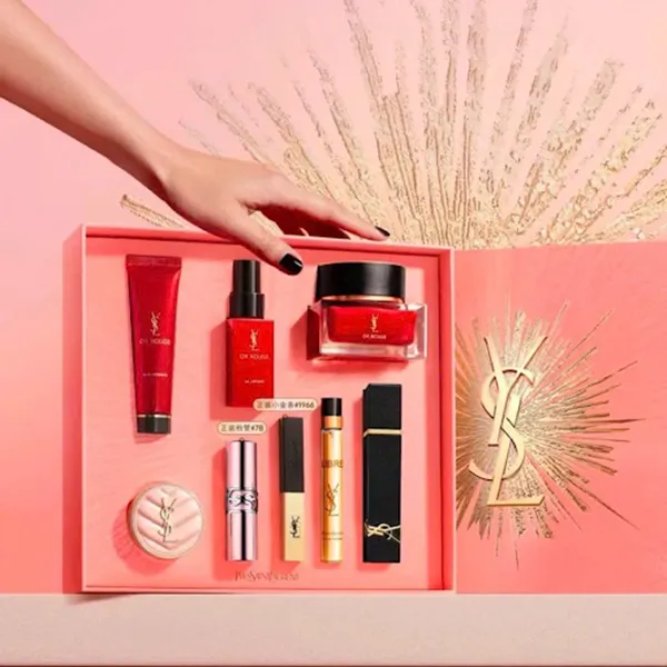 Set Dưỡng Da + Son + Nước Hoa Yves Saint Laurent YSL Serum And Lipstick Perfume Gift 8 Món - Mỹ phẩm - Vua Hàng Hiệu