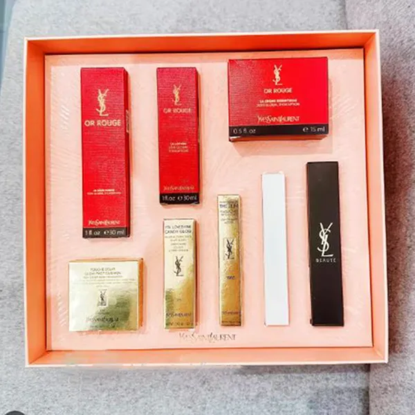 Set Dưỡng Da + Son + Nước Hoa Yves Saint Laurent YSL Serum And Lipstick Perfume Gift 8 Món - Mỹ phẩm - Vua Hàng Hiệu