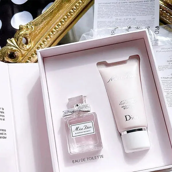 Set Nước Hoa Nữ Dior Miss Dior Blooming Bouquet Mini (EDT 5ml + Body Milk 20ml)