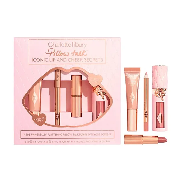 Set Son Môi Charlotte Tilbury Pillow Talk Iconic Lip And Cheek Secrets 4 Món