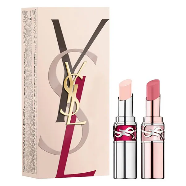 Set Son Lì Yves Saint Laurent YSL Lip Gloss Stick & Tinted Lip Balm Gift Set 2 Món - Son Môi - Vua Hàng Hiệu