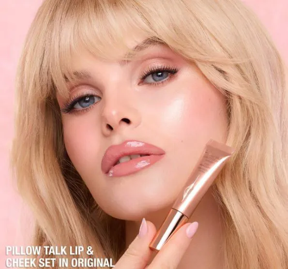 Set Trang Điểm Môi Và Má Charlotte Tilbury Pillow Talk Iconic Lip And Cheek Kit 4 Món - Trang điểm - Vua Hàng Hiệu