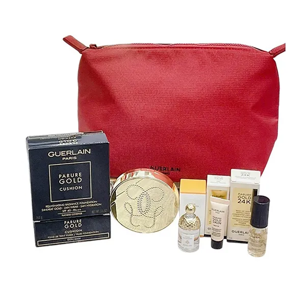 Set Trang Điểm Và Nước Hoa Guerlain Parure Gold Cushion SPF 40 PA+++ Tone 00N (5 Món)