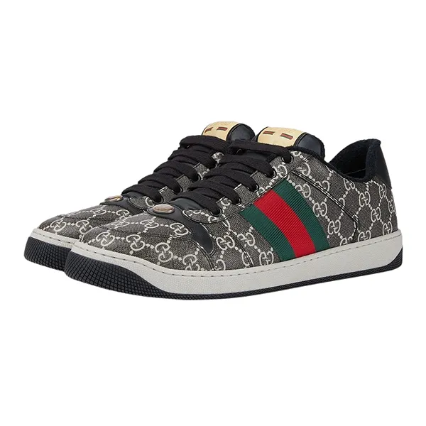 Giày Thể Thao Nam Gucci Screener Sneaker Black Grey 763525 FACMI 8444 Màu Xám Đen Size 40 - Giày - Vua Hàng Hiệu