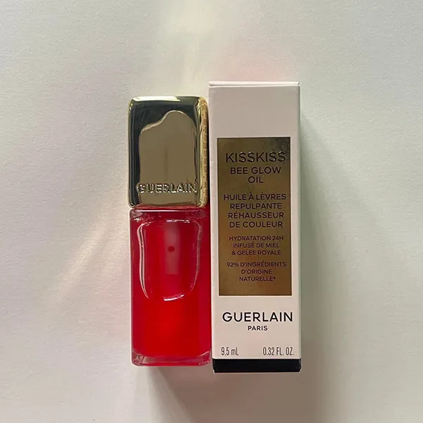 Son Dưỡng Guerlain Oil Kisskiss Bee 775 Poppy Glow Màu Đỏ Anh Đào 9.5ml - Son Môi - Vua Hàng Hiệu