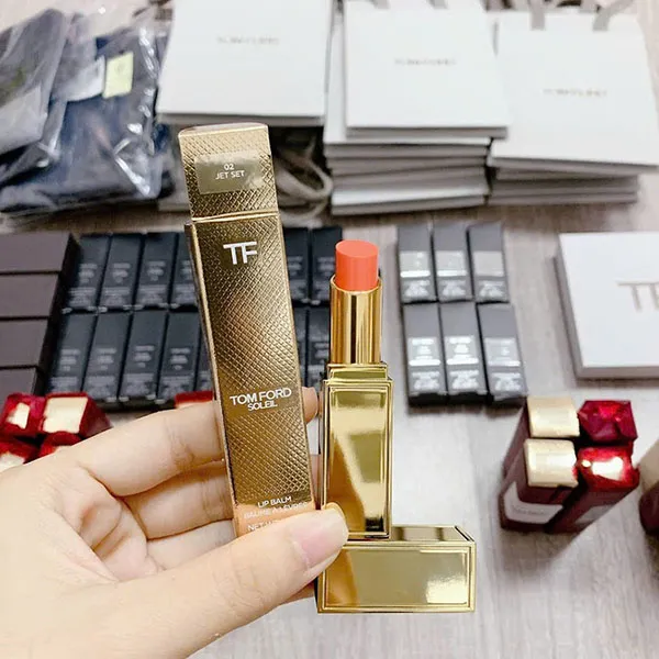 Son Dưỡng Tom Ford Soliel Lip Balm 02 Jetset Màu Cam San Hô - Son Môi - Vua Hàng Hiệu