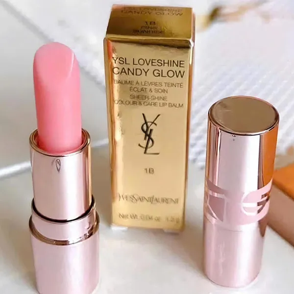 Son Dưỡng Yves Saint Laurent YSL Candy Glow Tinted Butter Balm Mini 1B Pink Sunrise Màu Hồng - Son Môi - Vua Hàng Hiệu