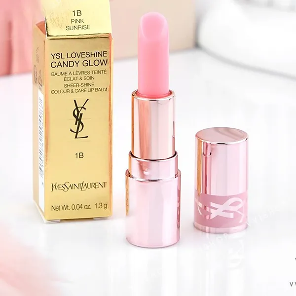 Son Dưỡng Yves Saint Laurent YSL Candy Glow Tinted Butter Balm Mini 1B Pink Sunrise Màu Hồng - Son Môi - Vua Hàng Hiệu