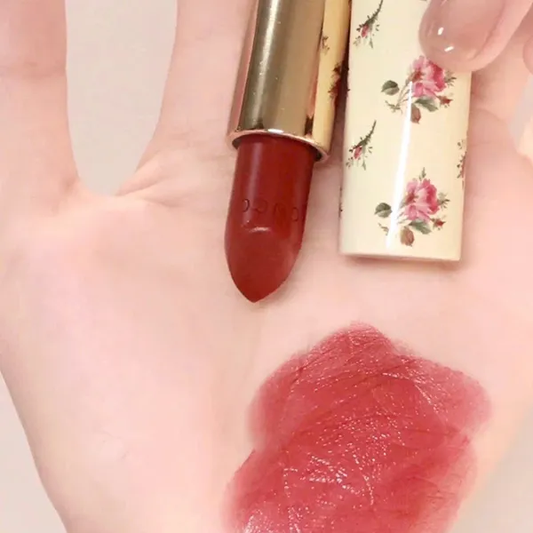Son Gucci Rouge À Lèvres Voile Lipstick 505 Janet Rust Màu Đỏ Hồng Cam 3.5g