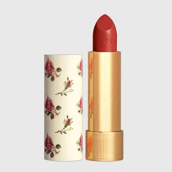 Son Gucci Rouge À Lèvres Voile Lipstick 505 Janet Rust Màu Đỏ Hồng Cam 3.5g