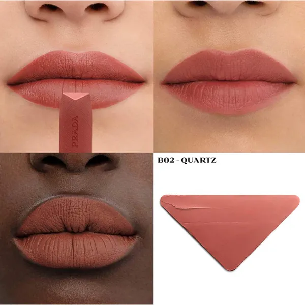 Son Prada Prada Monochrome Hyper Matte Mini Lipstick B02 Màu Hồng Nude Đất 1.3g - Son Môi - Vua Hàng Hiệu
