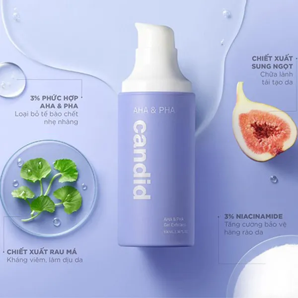 Tẩy Tế Bào Chết Candid AHA & PHA Gel Exfoliant 100ml - Mỹ phẩm - Vua Hàng Hiệu