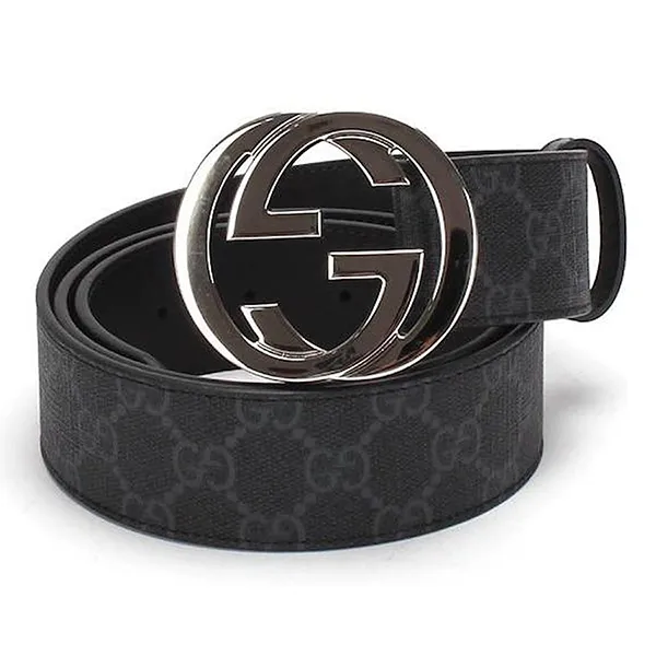 Thắt Lưng Gucci Sprim Canvas Belt G Buckle Màu Đen Size 85