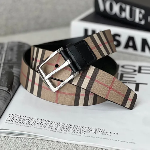 Thắt Lưng Nam Burberry Vintage Beige Belt 80527821 Màu Be Kẻ Size 85