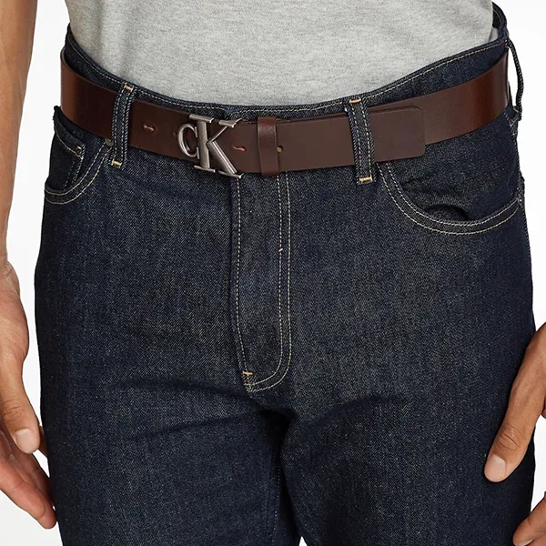 Thắt Lưng Nam Calvin Klein CK K50K512068 GRP Bản 3.5cm Màu Nâu Size 90 - Thắt lưng - Vua Hàng Hiệu