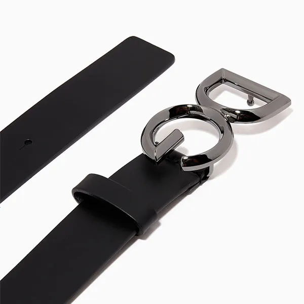 Thắt Lưng Nam Dolce & Gabbana D&G Belt With DG Logo In Leather Màu Đen Size 95 - Thắt lưng - Vua Hàng Hiệu