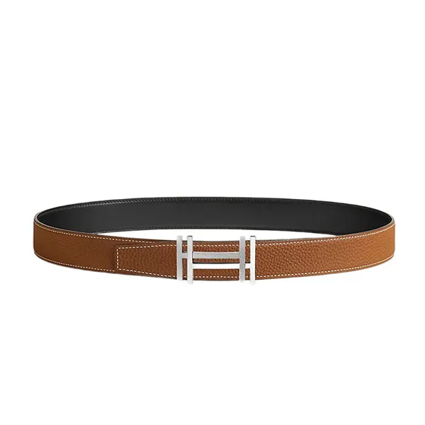 Thắt Lưng Nam Hermès H Au Carre Belt Buckle & Reversible Leather Strap 32mm Màu Nâu Đen Size 85 - Thắt lưng - Vua Hàng Hiệu