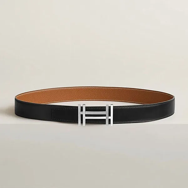 Thắt Lưng Nam Hermès H Au Carre Belt Buckle & Reversible Leather Strap 32mm Màu Nâu Đen Size 85 - Thắt lưng - Vua Hàng Hiệu